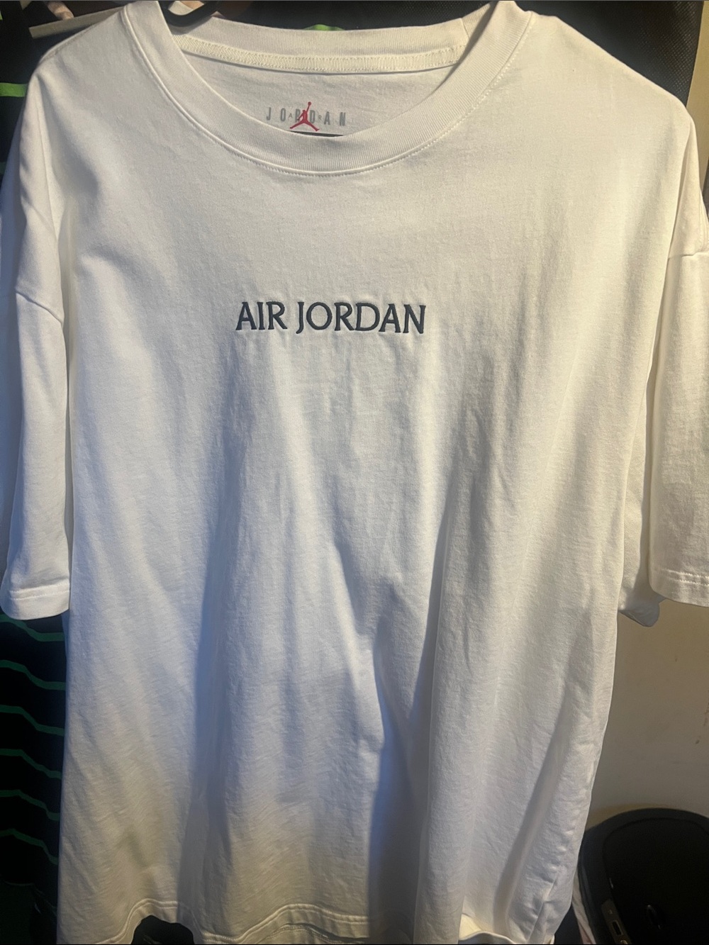 Jordan White Short-Sleeve 'Air Jordan' Logo Tee